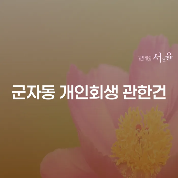 군자동 개인회생 관한건