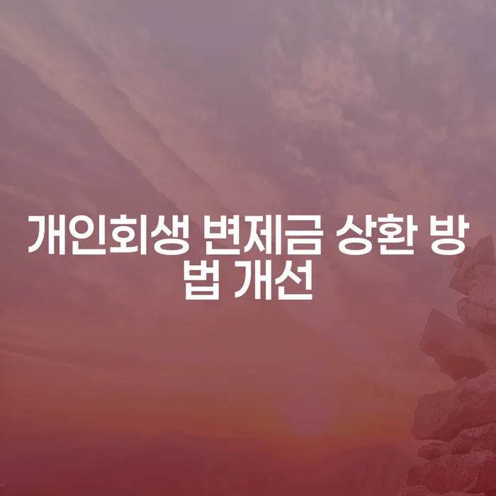 개인회생 변제금 상환 방법 개선, 어떻게 해야 할까요?